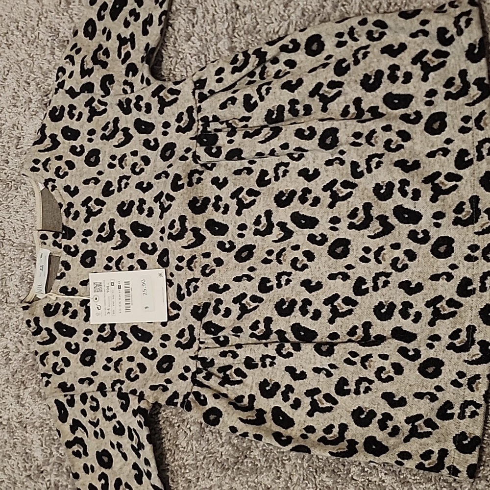 Zara leopard print sweater dress